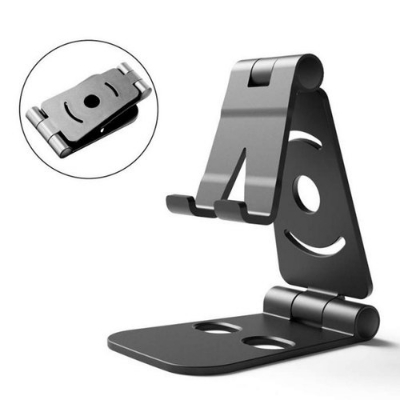 Picture of Universal Mobile Phone Holder Folding Portable Bracket For Office Or Home Use - Phone Back Cover -Black