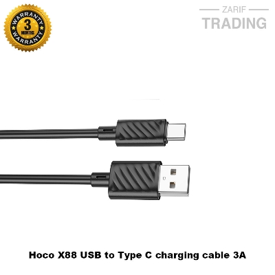 Picture of Hoco X88 Gratified Fast Charging data cable for USB to Type C 1 M Black 