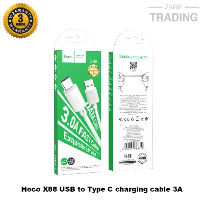 Picture of Hoco X88 Gratified Fast Charging data cable for USB to Type C 1 M Black 