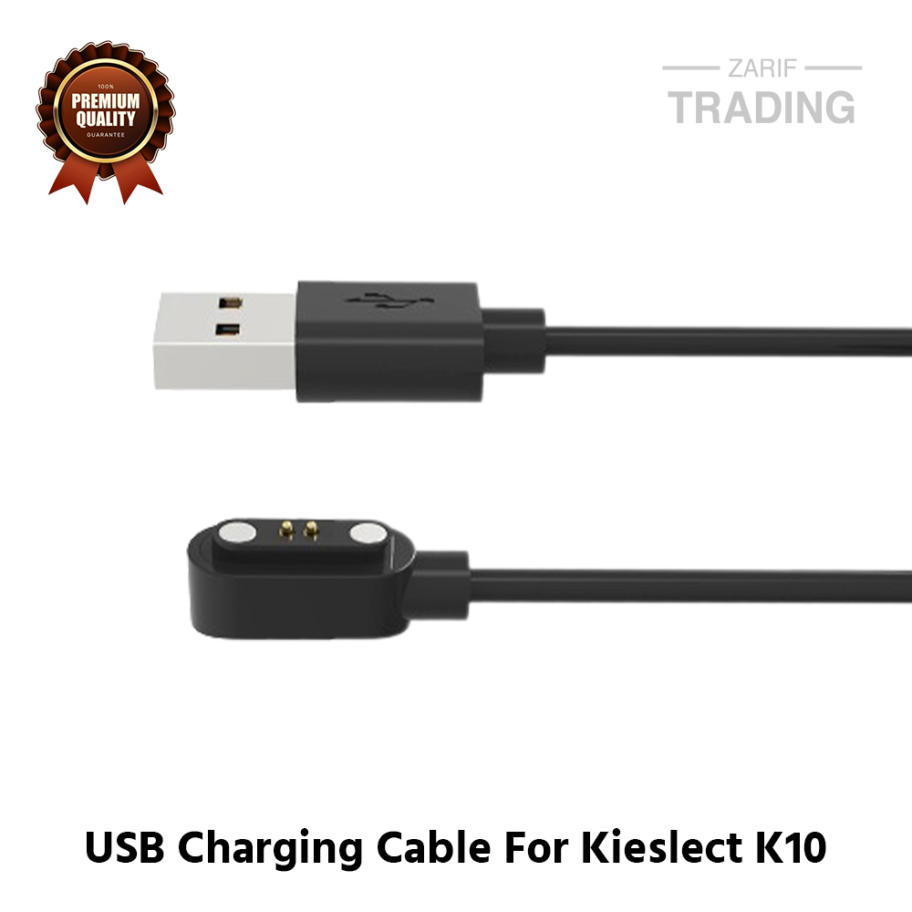 Picture of Kieslect K10 Magnetic Charging Cable 2 Pin High Quality USB Charger Cable USB Charging Cable Dock Bracelet Charger for Kieslect K10 Smart Watch (Black)