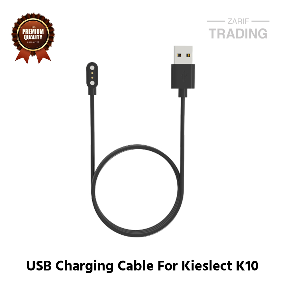 Picture of Kieslect K10 Magnetic Charging Cable 2 Pin High Quality USB Charger Cable USB Charging Cable Dock Bracelet Charger for Kieslect K10 Smart Watch (Black)