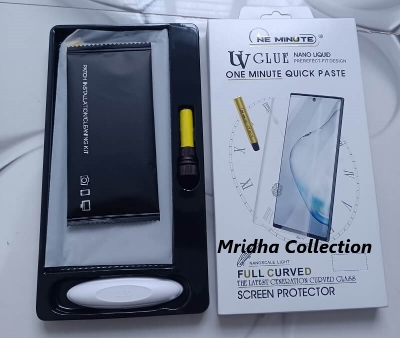 Picture of Realme 10 Pro+ 5G / Realme 10 Pro Plus 5G (A+ GRADE) Premium UV Tempered Glass Screen Protector Curved with Liquid Glue and UV Light -Transparent Clear