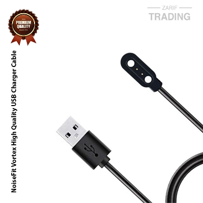 Picture of NoiseFit Vortex High Quality USB Charger Cable USB Charging Cable Dock Bracelet Charger for NoiseFit Vortex (Black)