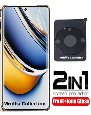 Picture of 2in1 Protector Combo Pack for Realme 11 Pro 5G (Front Hydrogel Screen Protector Poly+9h Camera Lens Protector)