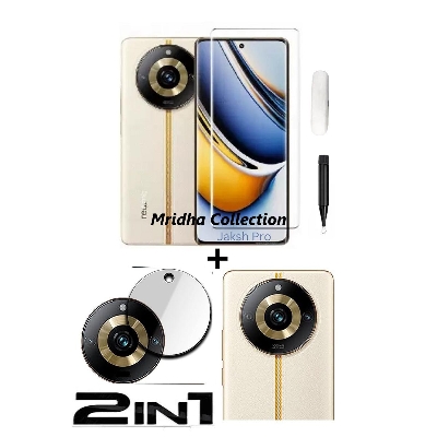 Picture of 2in1 Protector Combo Pack for Realme 11 Pro 5G (A+ GRADE) UV Glass Screen Protector+Camera Glass Protector