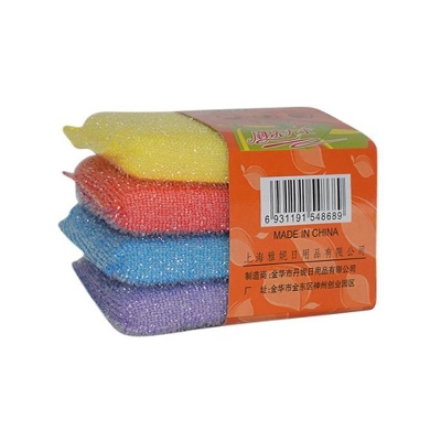 Picture of 4 Pices Dish Wash Scrubber - Multicolor -Multicolor
