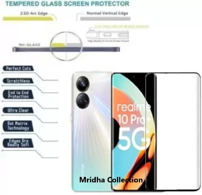 Picture of Realme 10 Pro+ 5G / Realme 10 Pro Plus 5G Full Glue 9D Curved Tempered Glass Screen Protector Edge to Edge Fit Protection Tempered Glass (Black)