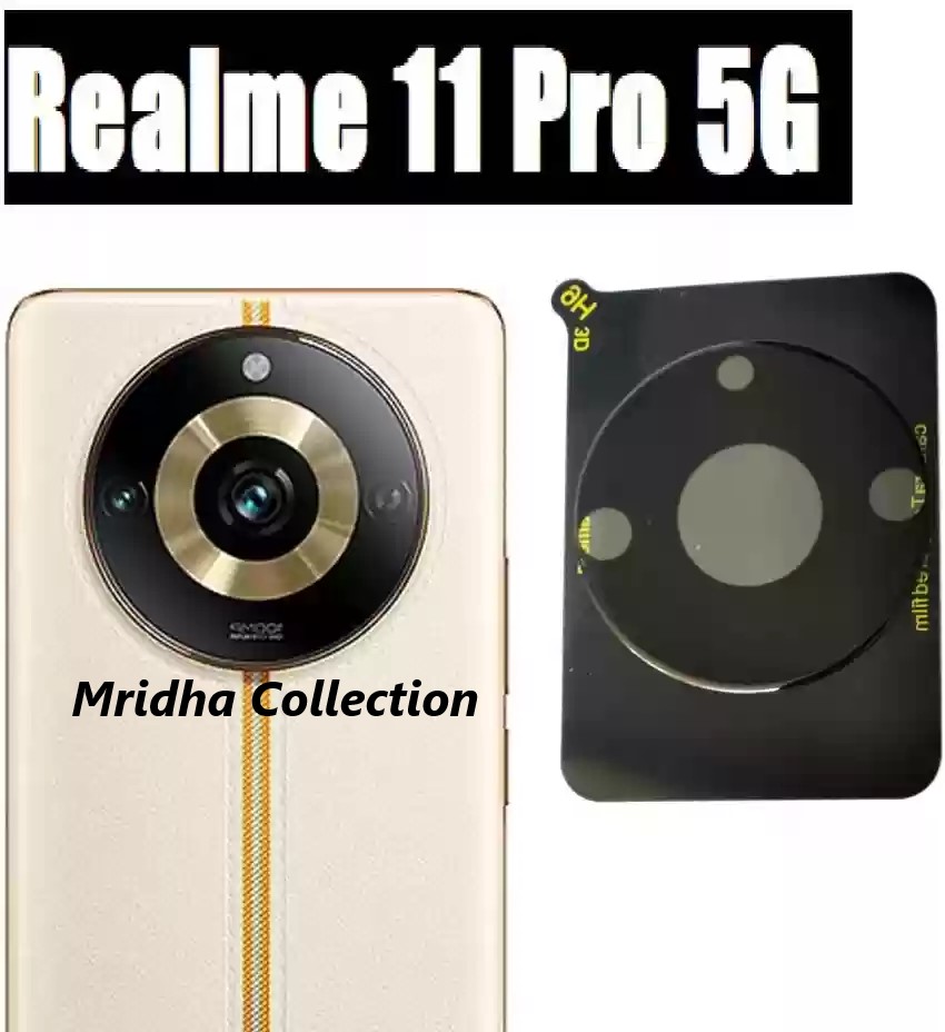 Picture of Realme 11 Pro 5G Back 9H Full Camera Lens Protector Rear 9H 3D Camera Lens Protector,Upgraded HD,Clear Scratch Resistant [With Photo Friendly Flash Cut]