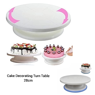 Picture of Cake Decorating Heavy Turn Table 28cm - White -White