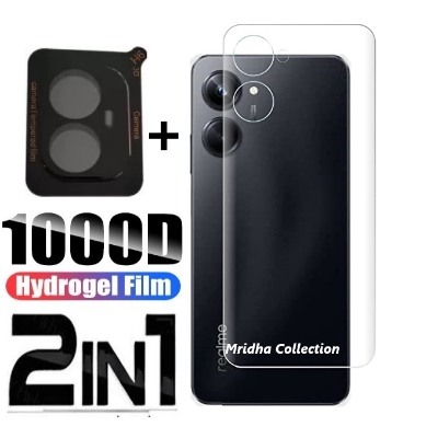 Picture of 2in1 Back Protector Combo Pack for Realme 10 Pro+ 5G / Realme 10 Pro Plus 5G (Back Hydrogel Poly Protector+9h Camera Lens Protector)
