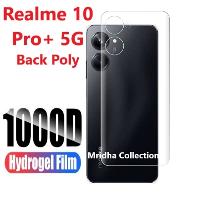 Picture of 2in1 Back Protector Combo Pack for Realme 10 Pro+ 5G / Realme 10 Pro Plus 5G (Back Hydrogel Poly Protector+9h Camera Lens Protector)