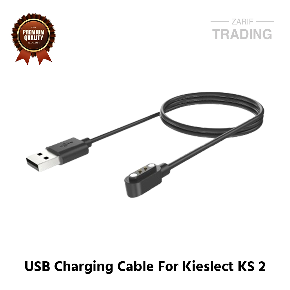Picture of Kieslect KS 2 Magnetic Charging Cable 2 Pin High Quality USB Charger Cable USB Charging Cable Dock Bracelet Charger for Kieslect KS 2 Smart Watch (Black)