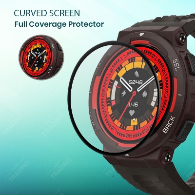 Picture of Amazfit Active Edge Smart Watch Full Coverage Plastic Screen Protector (1 Psc)