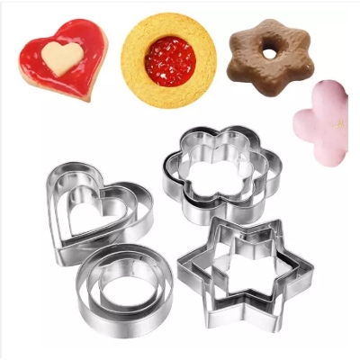 Picture of 12 পিস কুকি কাটার-রূপালী - kitchen accessories -Silver