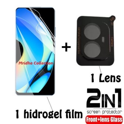 Picture of 2in1 Protector Combo Pack for Realme 10 Pro+ 5G / Realme 10 Pro Plus 5G (Front Hydrogel Screen Protector Poly+ 9h Camera Lens Protector)