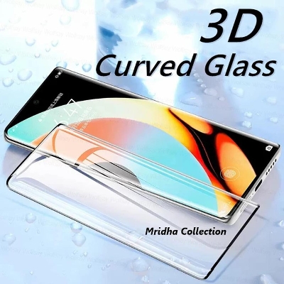 Picture of Realme 11 Pro+ 5G / Realme 11 Pro Plus 5G Full Glue 9D Curved Tempered Glass Screen Protector Edge to Edge Fit Protection Tempered Glass (Black)
