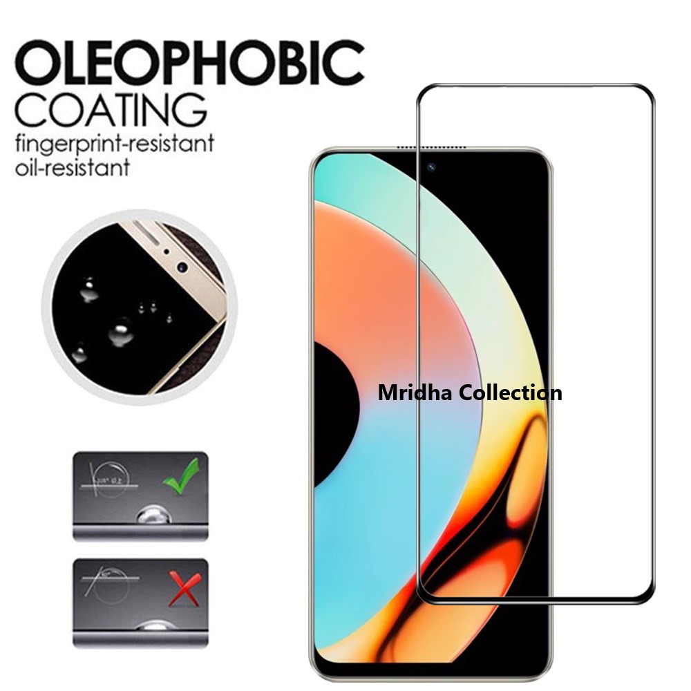 Picture of Realme 11 Pro+ 5G / Realme 11 Pro Plus 5G Full Glue 9D Curved Tempered Glass Screen Protector Edge to Edge Fit Protection Tempered Glass (Black)