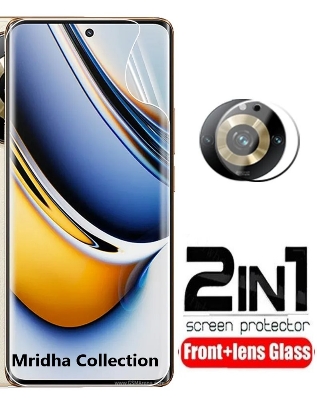 Picture of 2in1 Protector Combo Pack for Realme 11 Pro+ 5G / Realme 11 Pro Plus 5G (Front Hydrogel Screen Protector Poly+Camera Lens Protector)