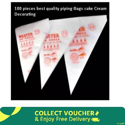 Picture of 100pcs Plastic Piping Bags Cake Cream Decorating