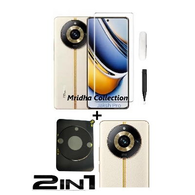 Picture of 2in1 Protector Combo Pack for Realme 11 Pro+ 5G / Realme 11 Pro Plus 5G (A+ GRADE) UV Glass Screen Protector+9h Camera Glass Protector