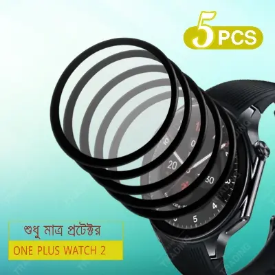 Picture of One plus watch 2 Smart Watch Full Coverage Plastic Screen Protector (5 Psc Bundle)