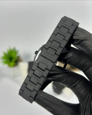 Picture of New Aura Arabic Watch Men's Quartz Watch Black Carbon Plastic watch for men 