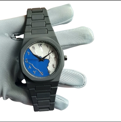 Picture of New Aura Arabic Watch Men's Quartz Watch Black Carbon Plastic watch for men 