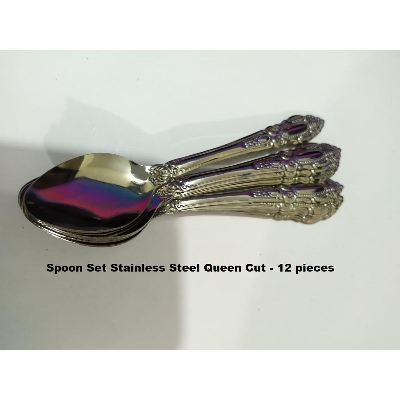 Picture of Spoon Set Stainless Steel Queen Cut - 12 pieces -Silver
