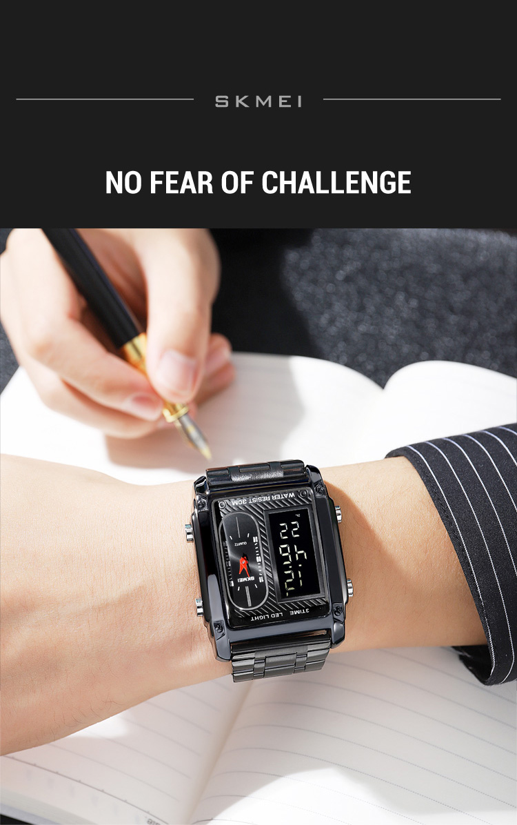 Picture of Superlative Trendsetter -Upscale Living -SKMEI 1868 Multiple Time Digital And Analog Waterproof Watch Black- Inventive Choice Black
