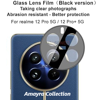 Picture of Realme 12 Pro+ 5G / Realme 12 Pro Plus 5G Back 9H Full Camera Lens Protector Rear 9H 3D Camera Lens Protector,Upgraded HD,Clear Scratch Resistant [With Photo Friendly Flash Cut]