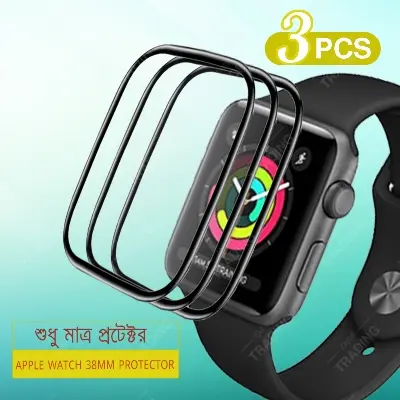 Picture of APPLE WATCH 38MM Smart Watch Full Coverage Plastic Screen Protector (3 Psc Bundle)