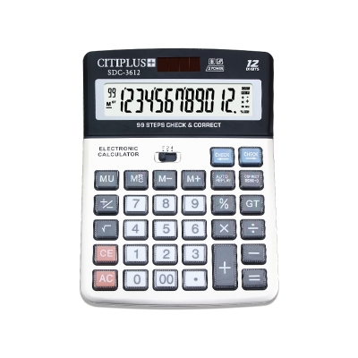 Picture of 12-Digits Desktop Size Calculator - calculator Silver