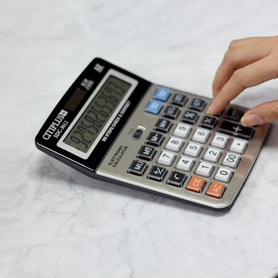 Picture of 12-Digits Desktop Size Calculator - calculator Silver