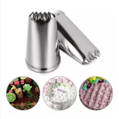 Picture of 1 piece Stainless Steel Basket Design Piping Nozzle For Cake Decoration (Model: Basket) -Silver