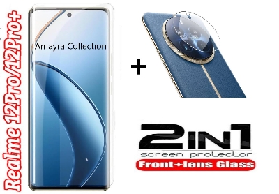 Picture of 2in1 Protector Combo Pack for Realme 12 Pro 5G (A+ GRADE) UV Glass Screen Protector+Camera Glass Protector
