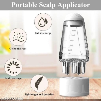 Picture of Mini 6ML Portable Scalp Applicator Liquid Comb Roots Massage Medicine for Hair Growth Serum Oil Nourish Oil Applicator Hair Care White