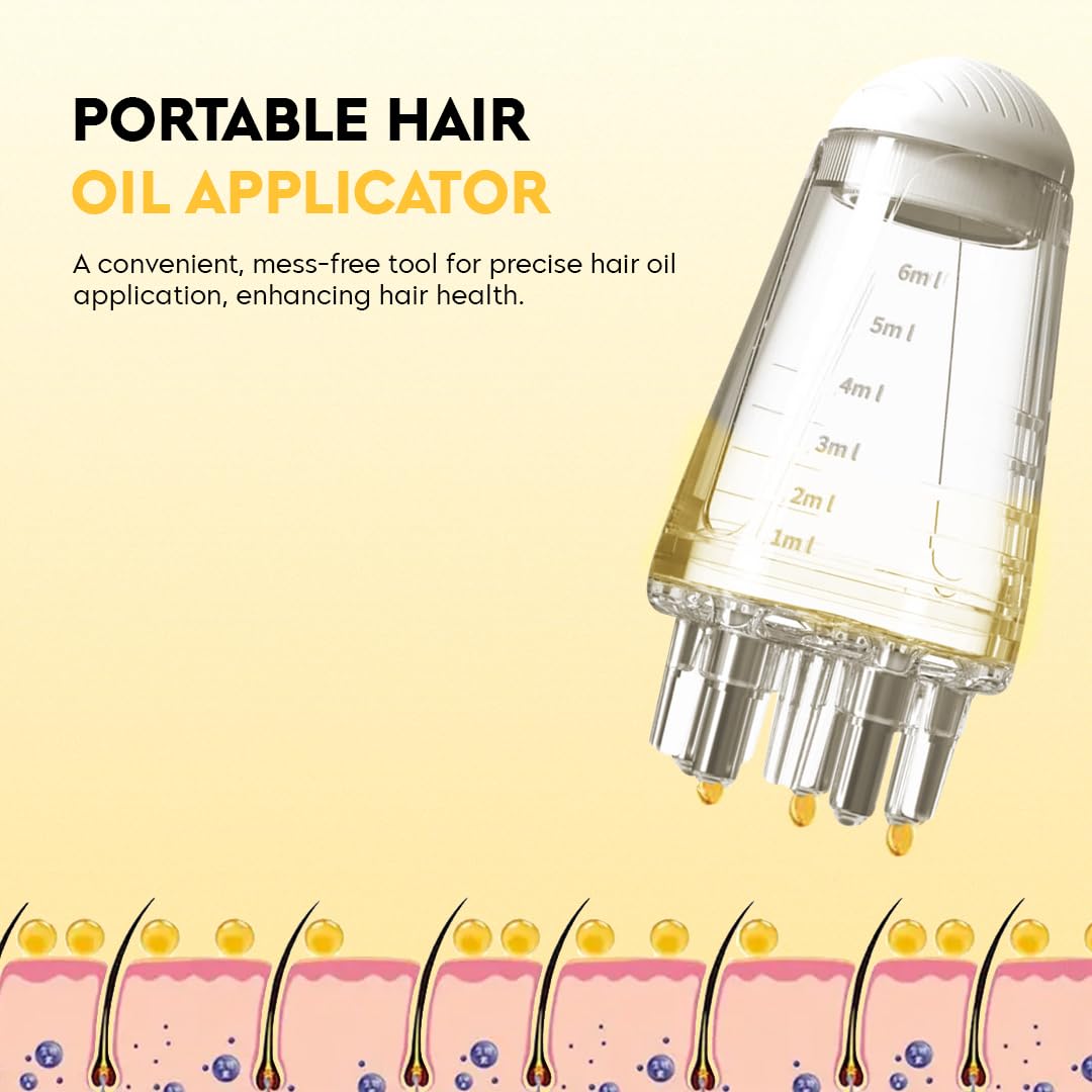 Picture of Mini 6ML Portable Scalp Applicator Liquid Comb Roots Massage Medicine for Hair Growth Serum Oil Nourish Oil Applicator Hair Care White