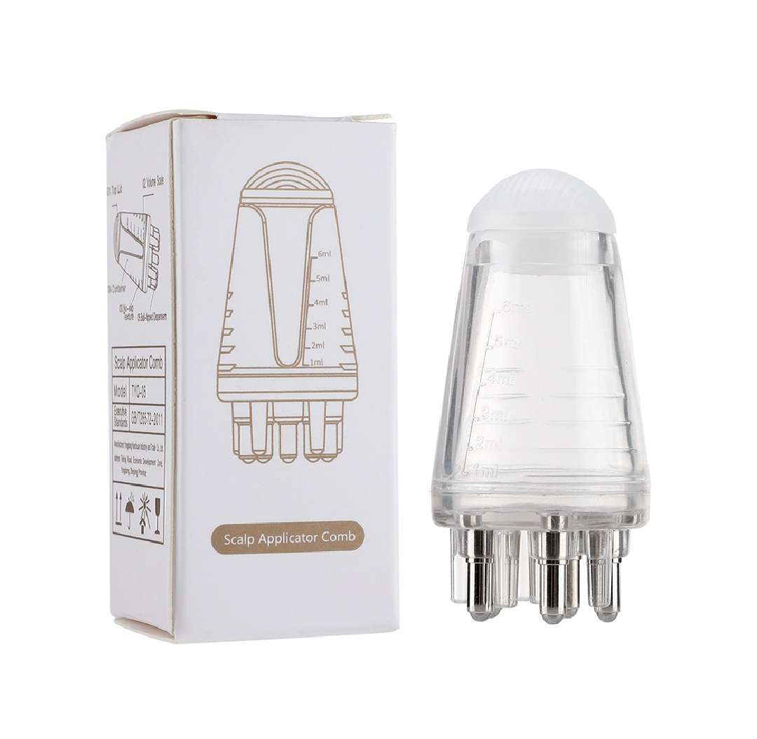 Picture of Mini 6ML Portable Scalp Applicator Liquid Comb Roots Massage Medicine for Hair Growth Serum Oil Nourish Oil Applicator Hair Care White