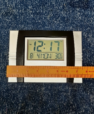 Picture of Digital Square Table And Wall Clock Temperature display Medium Size Blue