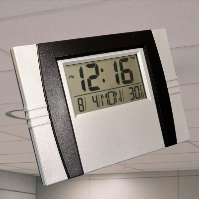 Picture of Digital Square Table And Wall Clock Temperature display Medium Size Blue
