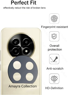 Picture of Realme 13 Pro 5G Back 9H Full Camera Lens Protector Rear 9H 3D Camera Lens Protector,Upgraded HD,Clear Scratch Resistant [With Photo Friendly Flash Cut]
