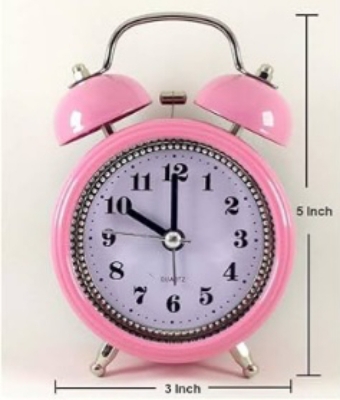 Picture of Small Table Bell Alarm Clock  round 