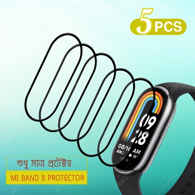 Picture of MI BAND 8 Smart Watch Full Coverage Plastic Screen Protector (5 Psc Bundle)