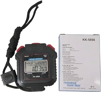 Picture of Stopwatch KK-5898 is an Electronic Stopwatch Suitable for the laboratories & Playgrounds of schools, colleges, universities & polytechnics to measure time intervals. Black
