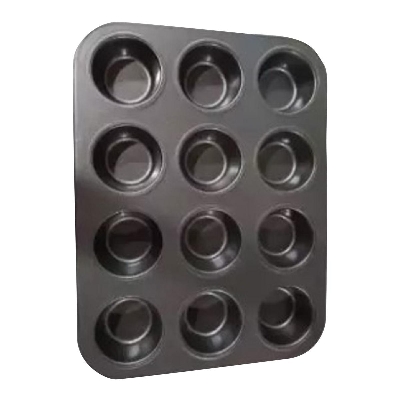 Picture of Mould Tray Cake mold 12 Cups Carbon steel -Black