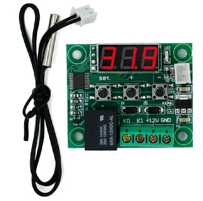 Picture of W1209 Incubator Temperature Controller DC 12V 10A Relay Three Digit RED LED Tube Blue