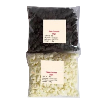 Picture of White & Dark Chocolate Chips Combo Pack - 100g