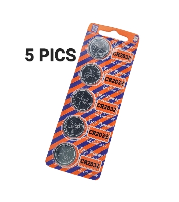 Picture of Top Power CR2032 3V Lithium Battery 3V Button Battery motherboard remote control Battery 5Pcs Silver