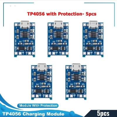 Picture of Tp4056 5PCS Lot 18650 Lithium Battery Charging Board Module Charger Modules TP 4056 (5PCS) Blue