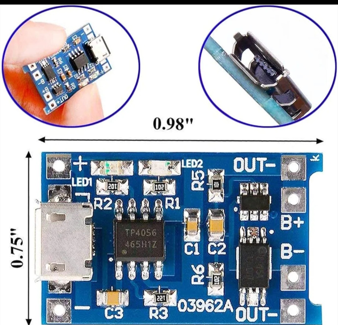Picture of Tp4056 5PCS Lot 18650 Lithium Battery Charging Board Module Charger Modules TP 4056 (5PCS) Blue
